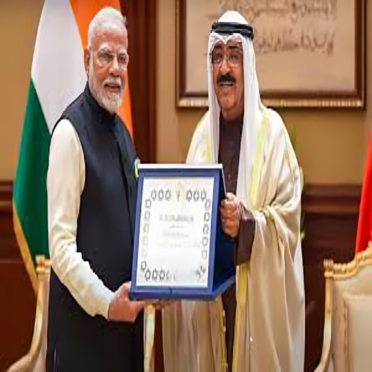 PM Modi receives Kuwait's highest honor, his 20th award.