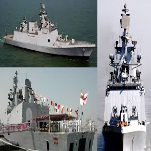 PM Modi Commissions Three Indigenous Naval Combatants.